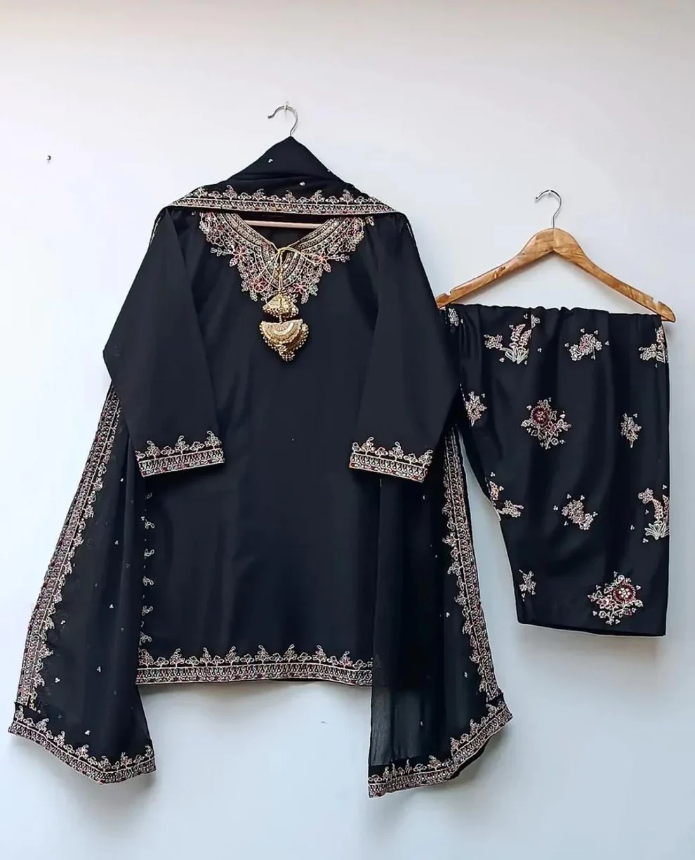 Inza 3PC Stitched Dress - Image 6