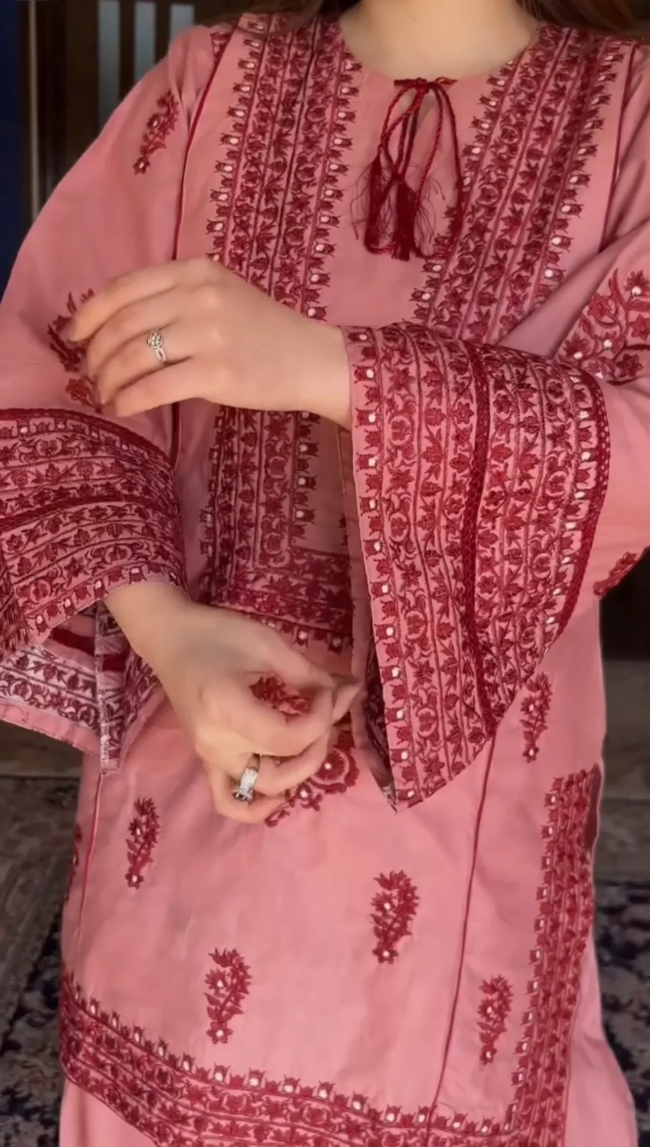Jugnu Pink Dress - Image 4