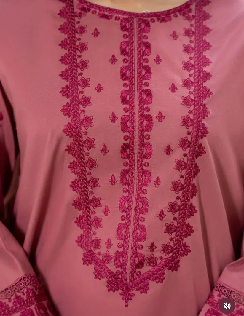 Pink bloom Stitched Dress - Image 3