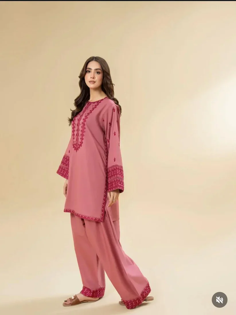 Pink bloom Stitched Dress - Image 6