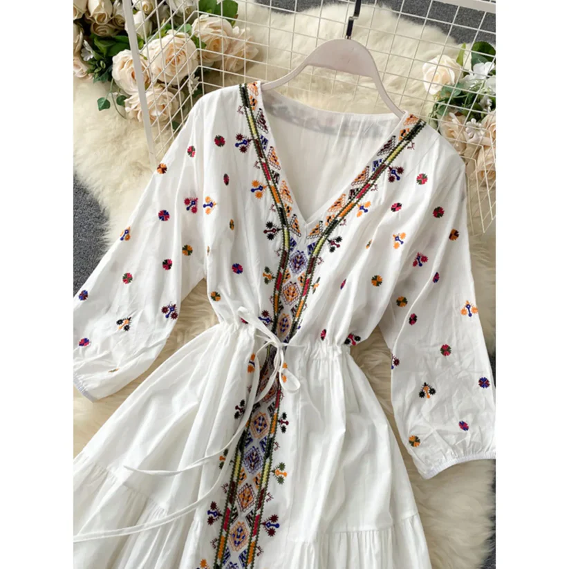Turkish Embroidery Frock With Robe - Image 4