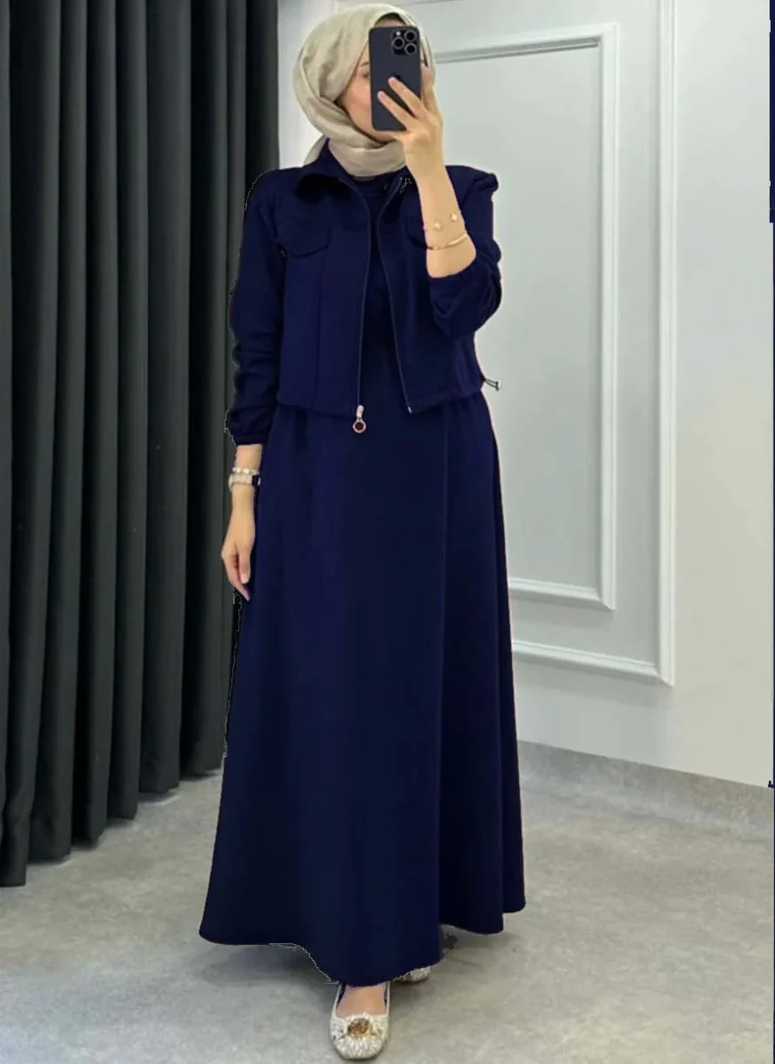 Sharjeena Winter Jacket Maxi 2-PC - Image 3