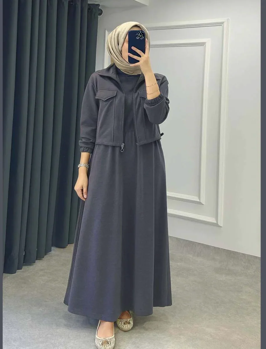 Sharjeena Winter Jacket Maxi 2-PC - Image 4