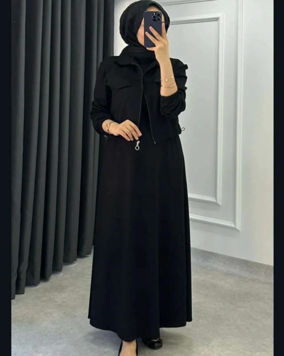 Sharjeena Winter Jacket Maxi 2-PC - Image 5